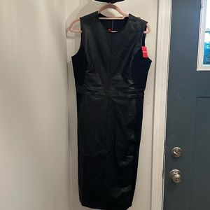 NWT Spanx Faux Leather Sheath Dress